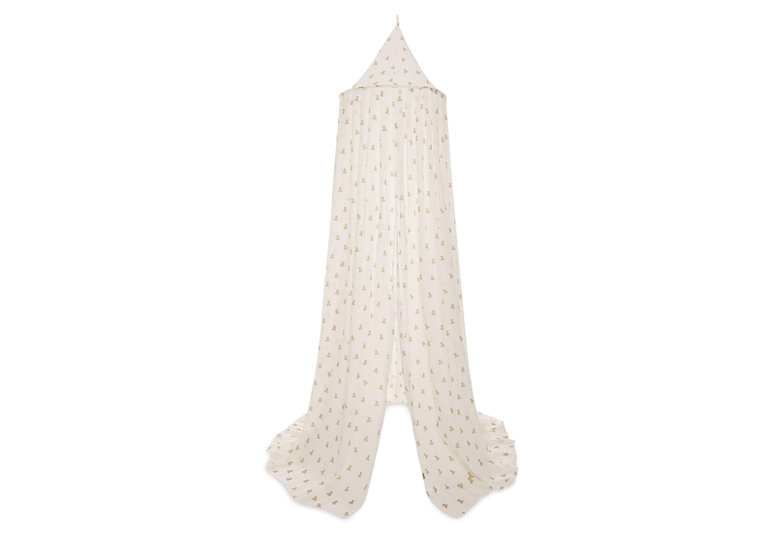 Jollein Canopy - Mini Teddy Bear - Height 245cm - Bed Canopy for Baby & Nursery - OEKO-TEX Certified - With Mini Teddy Bear Print