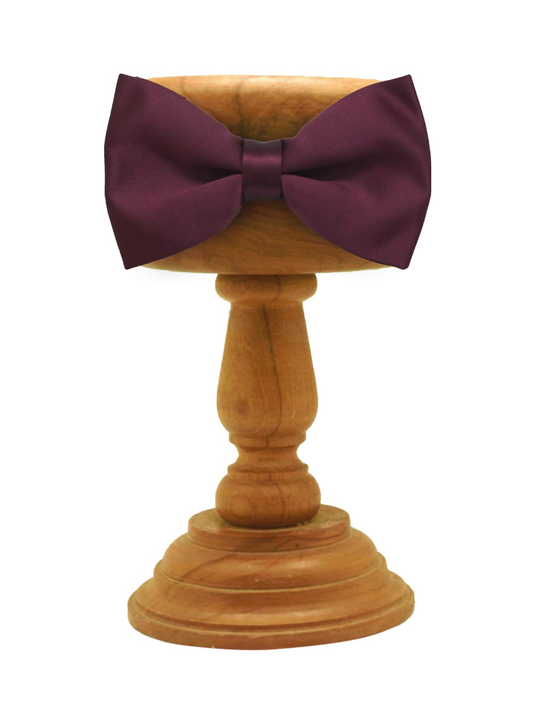 The Tie Hub Arm Solid Purple Microfiber Bow Tie For Men - Image 2 thumbnail