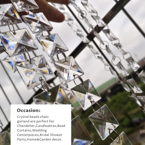 Cuentas de cristal transparente con corte de prisma geométrico para refracción de luz elegante 4