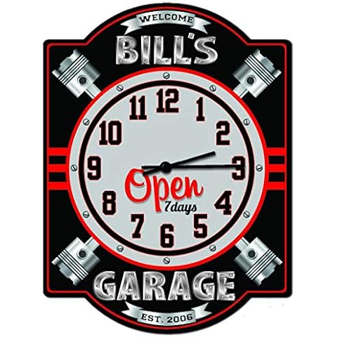 Redeye Laserworks Garage Piston/Repair Shop Wall Clock, Mechanic Wall Clock, Workshop Wall Clock Cover