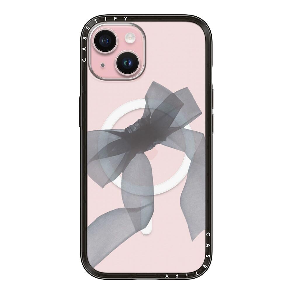 CASETiFY iPhone用ケース リボンモチーフ ☆大人気☆ Metallic Ribbon ミラーケース MagSafe 送料込み (Casetify