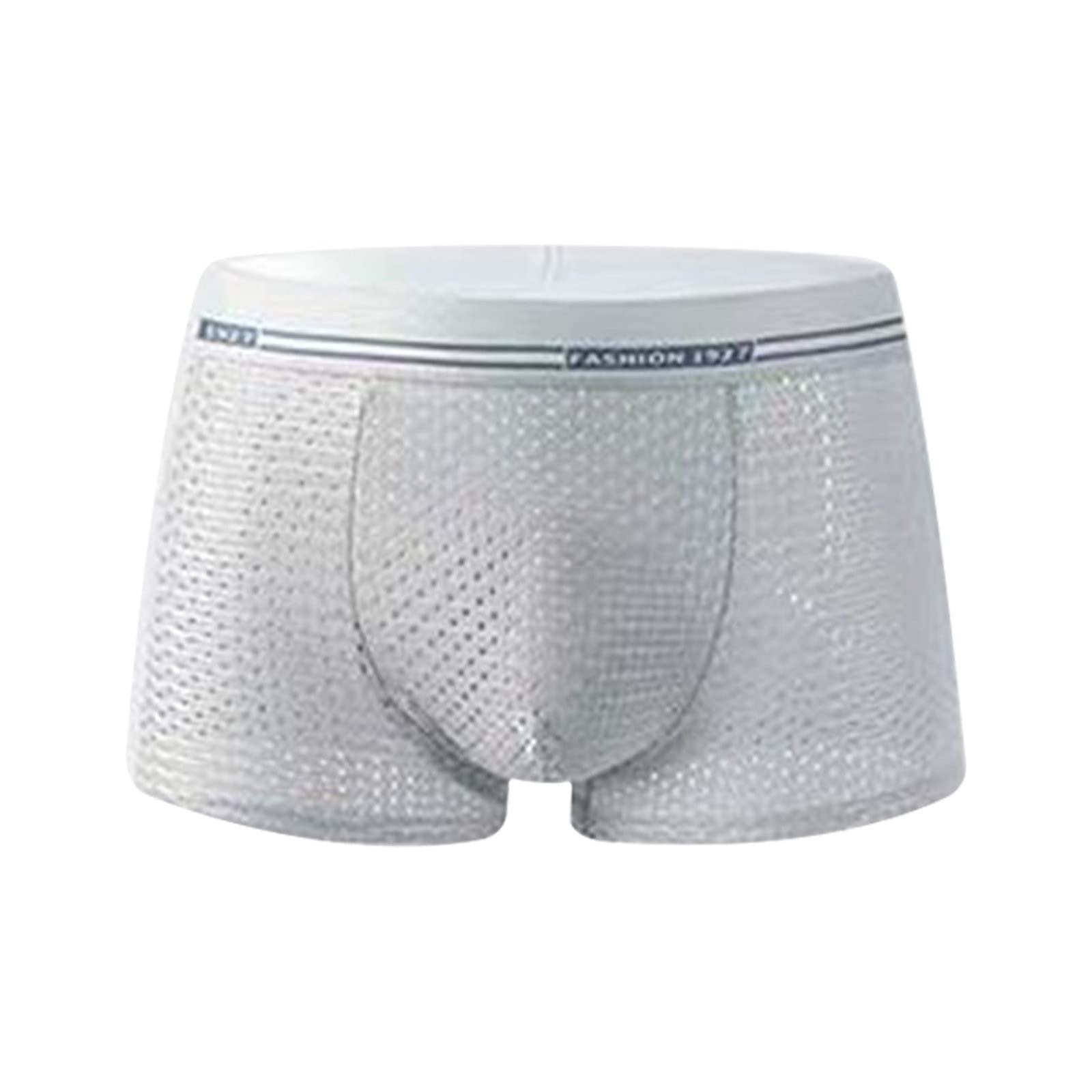 Il comfort incontra lo stile con i boxer da uomo in seta ghiaccio senza cuciture, perfetti per uno stile di vita attivo (XL blu scuro