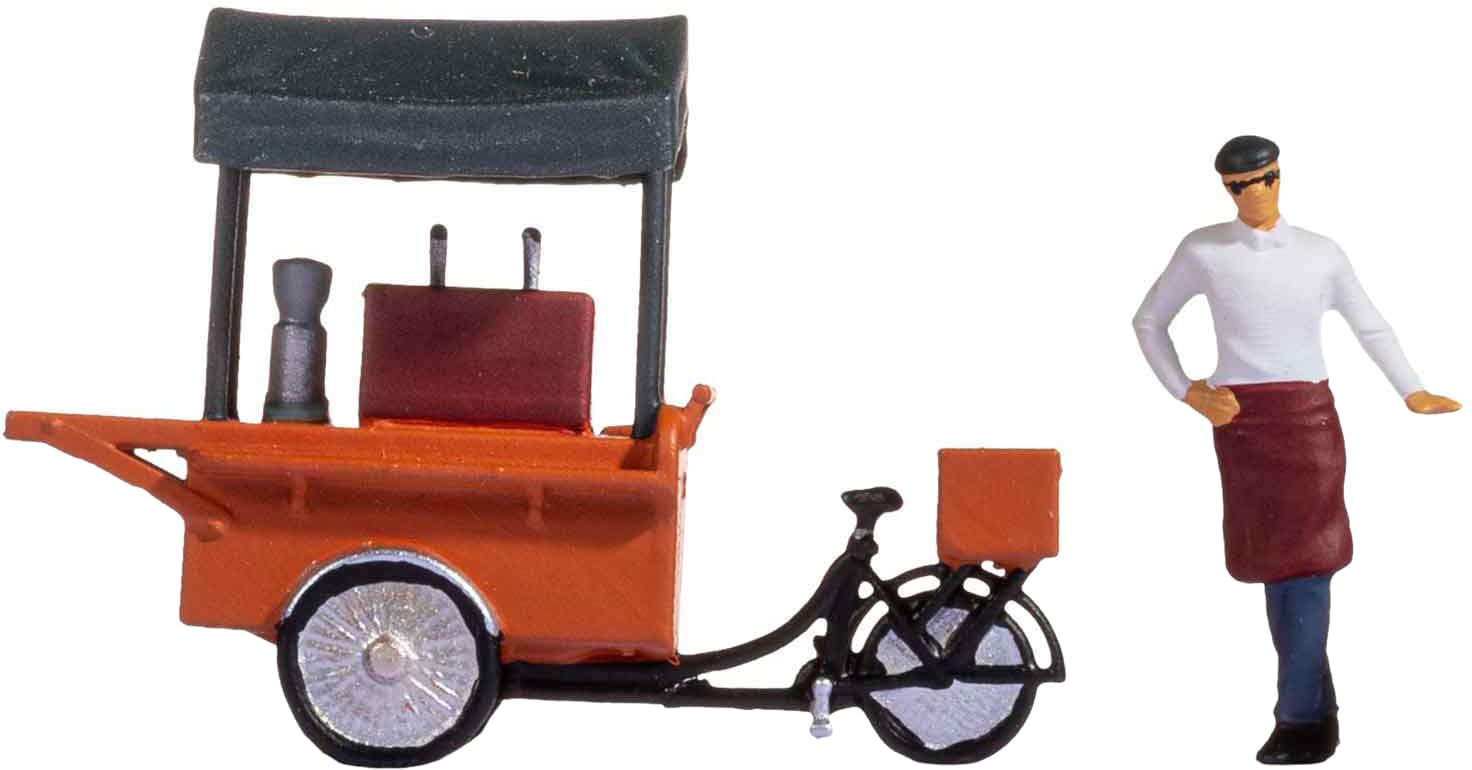 NOCH Tiny-Scenes Coffee Stand Realistic Model Accessory Made of Plastic in H0, Hand Coloured for Your Model Railway Scenery