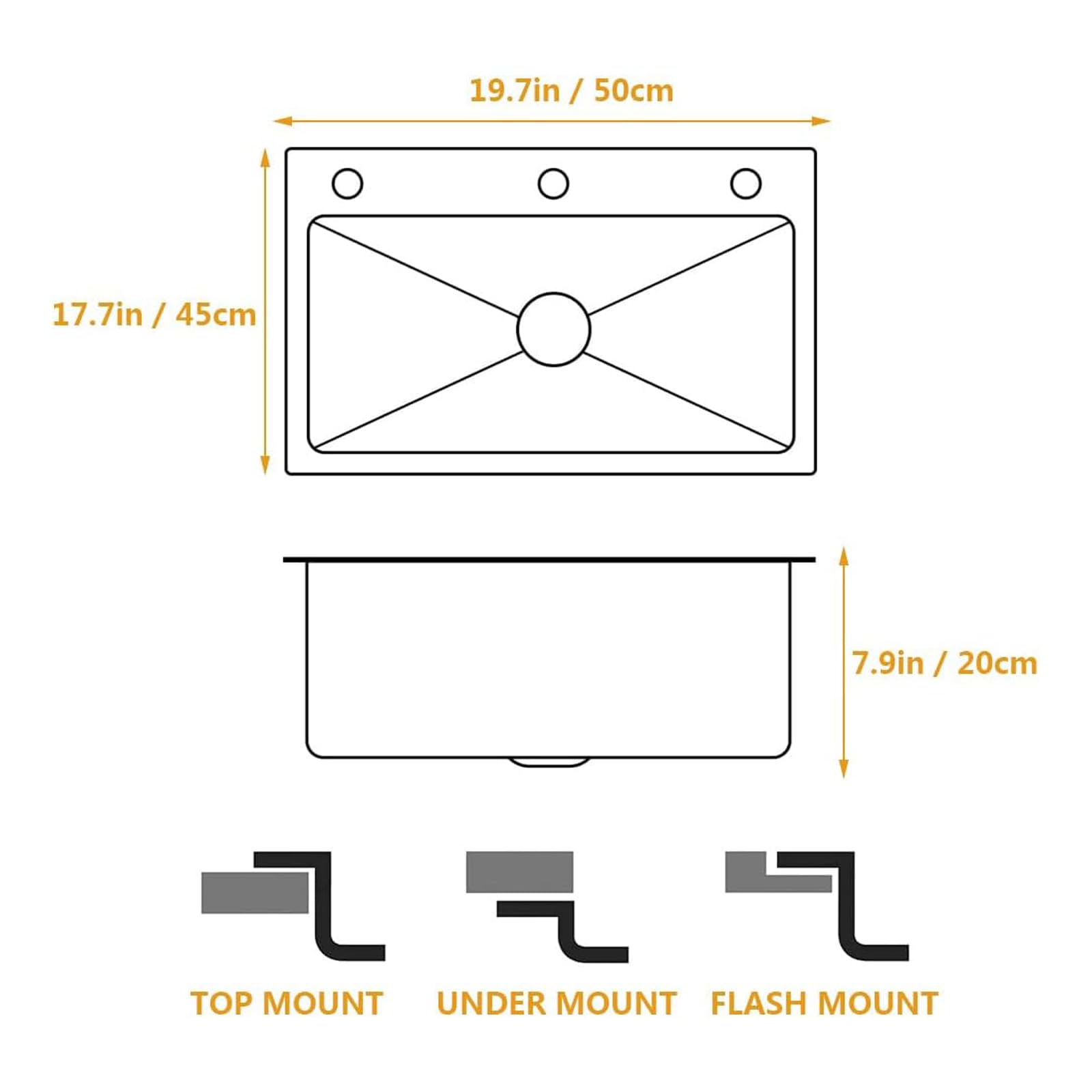 Fregadero de cocina de acero inoxidable, fregadero de banco de trabajo empotrado/montado en la parte superior con accesorios deslizantes, fregadero de banco de trabajo con múltiples accesorios