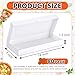 Jaloro 80 Pcs Pizza Boxes 14 x 7 x 1.5 Inch White Flatbread Box Cardboard Rectangular Take out Pizza Boxes Baking Containers Flatbread Box for Cake Cookies Food Pastry Bakery Charcuterie