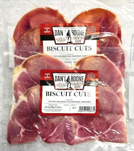 Dan'l Boone Country Ham Biscuit Cuts, Blue Ridge Mountain Cured, 2-6 oz Packages Shelf Stable
