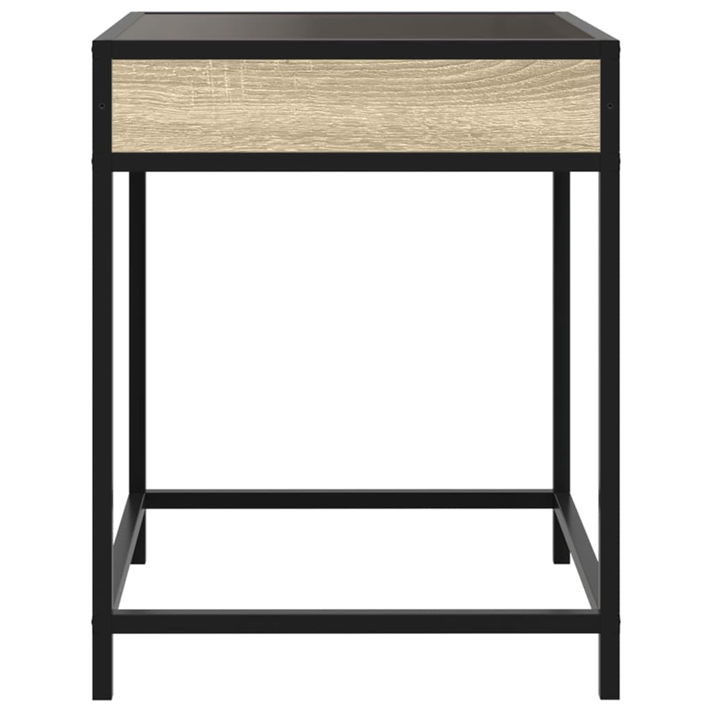 vidaXL Tavolino da Salotto con LED Infinity Rovere Sonoma 40x40x51 cm