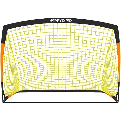 Happy Jump Upgraded Pop Up Football Goals, Black Orange, 7'x5'