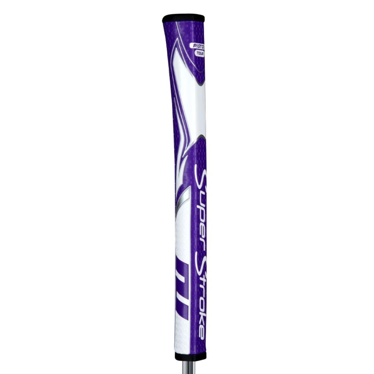 SuperStroke Zenergy Pistol GT Tour Putter Grip - Classic Shape Enhanced with Spyne Technology and No-Taper Design for Optimal Feel and Performance - Purple / White