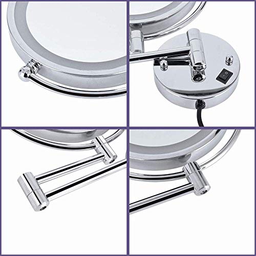 Miroir de maquillage mural éclairé LED pour sublimer votre routine matinale - 5