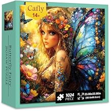 Jigsaw Puzzles for Adults 1024 Pieces - Challenging Fun Puzzles Stunning Art Wall Decor, Gift for Adult Puzzle Lovers, Family Game, Butterfly Fairy Z0810