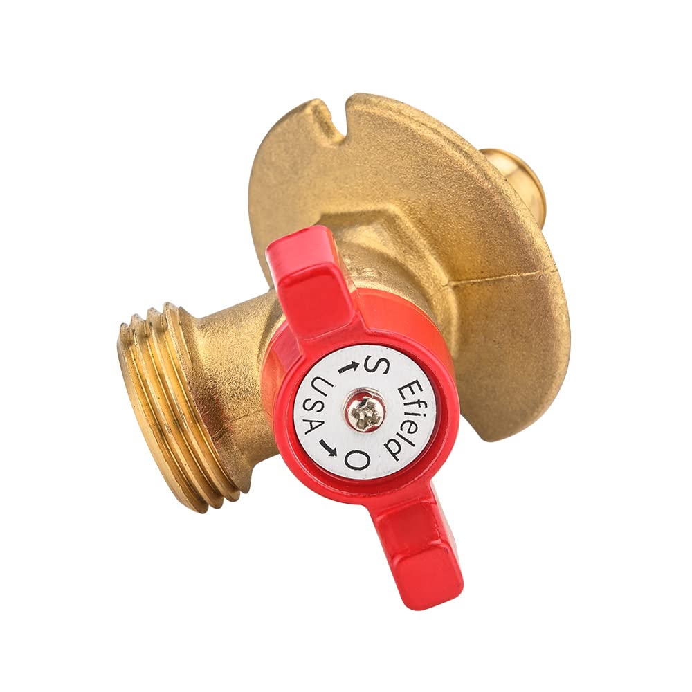EFIELD Valvola 1/4-Turn Bibb Tubo flessibile con flangia 1/2 ". Pex-a Ingresso di espansione x 3/4 ". Uscita MHT, ASTM 1960 (1)