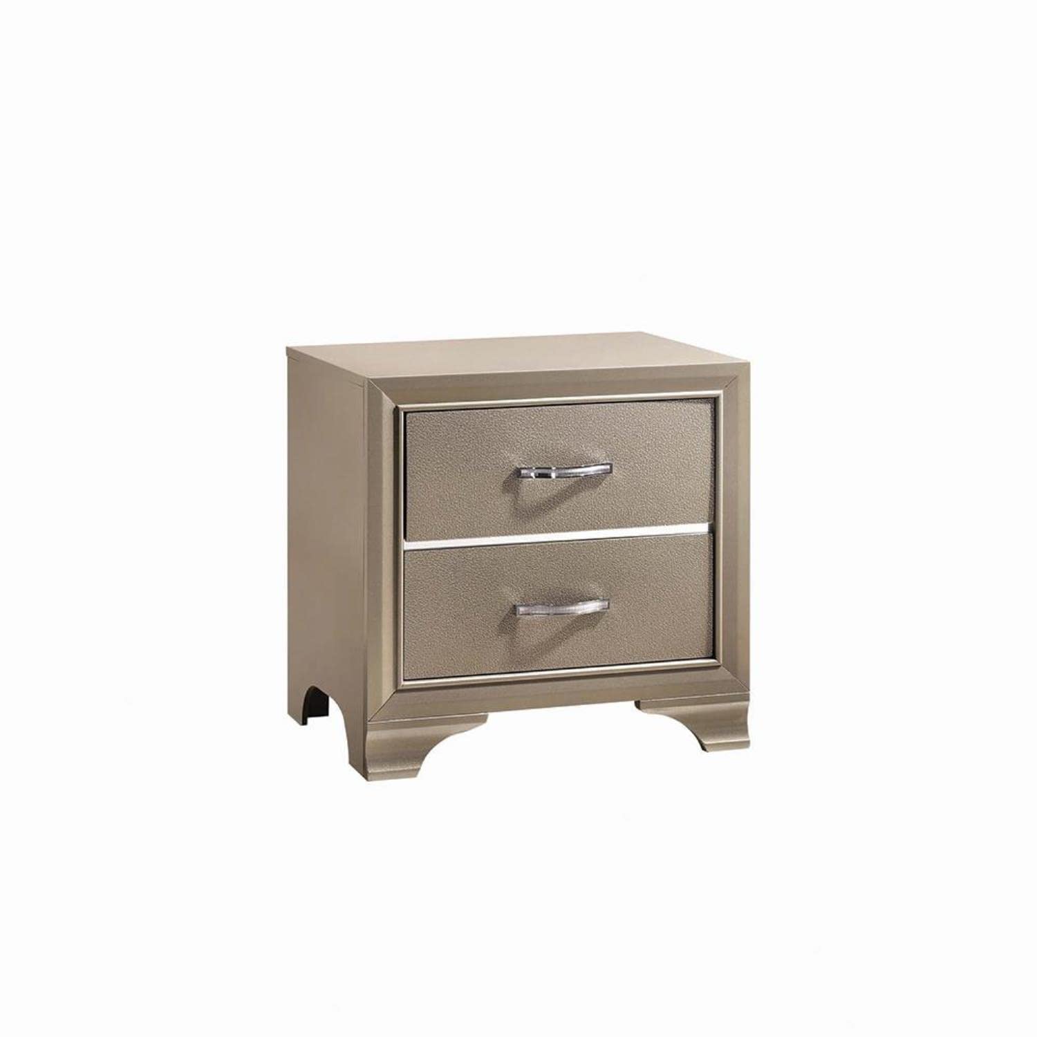Coaster Home Furnishings Beaumont 2-Drawer Rectangular Nightstand Champagne
