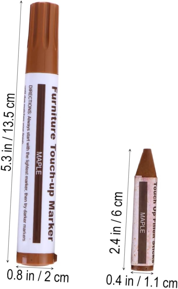 Furniture Repair Kit Wooden Touch Up Paint Pens Crayons Fast Drying for Concealing Scratches Blemishes Worn Edges Furniture