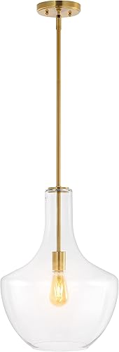 Miniatura 10 de JONATHAN Y JYL6400B Watts Colgante LED de Vidrio/Metal de 10.5" Estilo Granja Contemporáneo Regulable Comedor Sala de Estar Cocina Vestíbulo Bronce