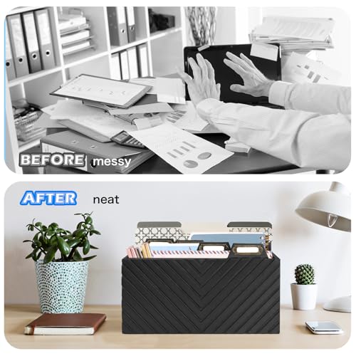 Wood Mail Organizer Countertop, Mail Holder with 3 Compartments, Mail Sorter Organizer Wall Mount, Desk Office Accessories Organizer for File Letter Paper, Mail Basket Bill Organizer for Desk Counter - Thumbnail 5