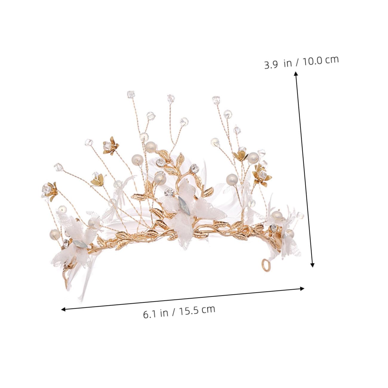 minkissy 2 Piezas nupcial tiara para mujer aro de pelo de la boda tiara nupcial tocado de hadas tiara de hadas tiara de boda bien venda sombrerería novia