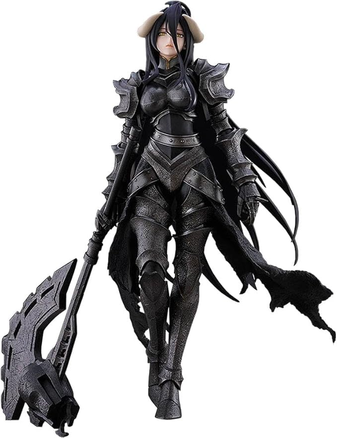 Anjinguang Albedo Figure Armour-style Albedo Action Figure Anime Girl Statue Standing Pose Model PVC Cartoon Figurine Ornament 24CM