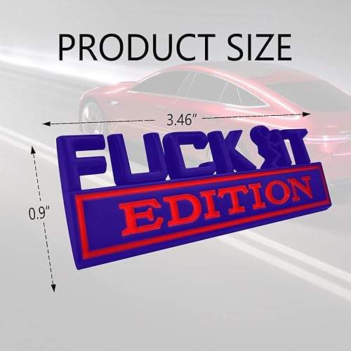 Miniatura 2 de Fuck IT Edition - Emblema para exteriores de automóvil, calcomanía 3D, emblema Fuck-IT Edition, calcomanía 3D para guardabarros, calcomanía de