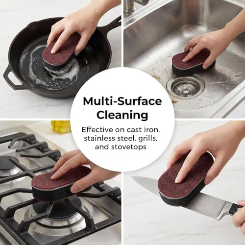 Image of Magic Cleaning Sponges Eraser, 2026 New Non-Scratch Dual-Sided Sponges, Multi-Functional Non Scratch Scrub Sponge for Kitchen Bathroom Wall Floor Sink Tub Stain Removal (15pcs)