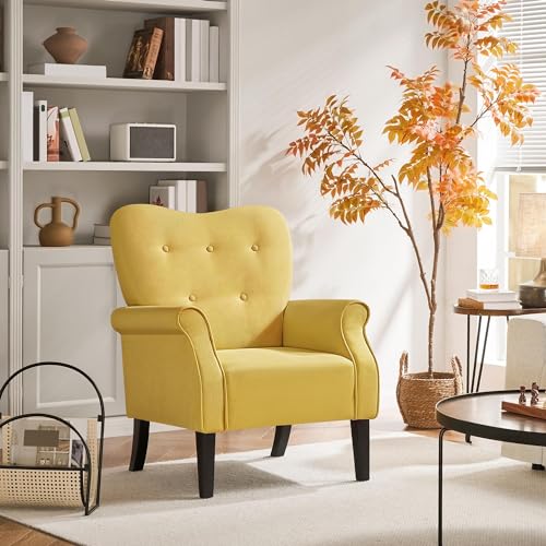 image for Yaheetech Modern Armchair, Mid Century Accent Sofa Chair with Sturdy W