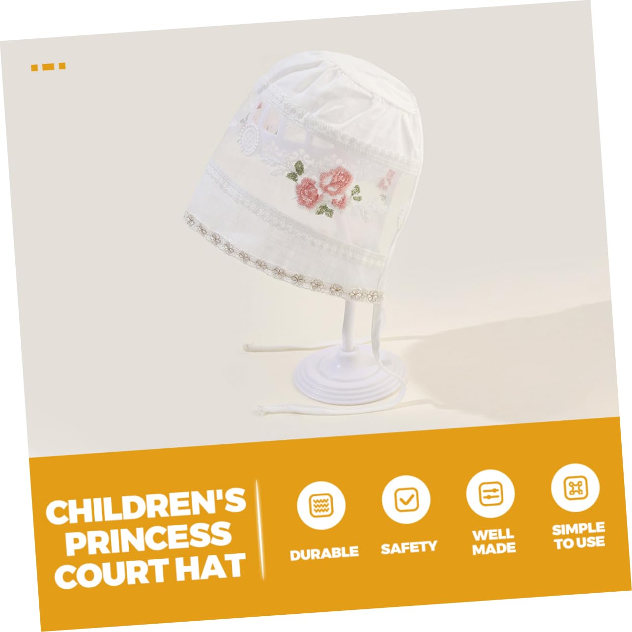 Beaupretty 4 Piezas De Sombrero De Princesa para Corte Sombrero para El Sol para Pequeños Gorro para Bebé Sombreros para Niña Sombrero De Verano para Niña Sombrero para Bebé Sombrero