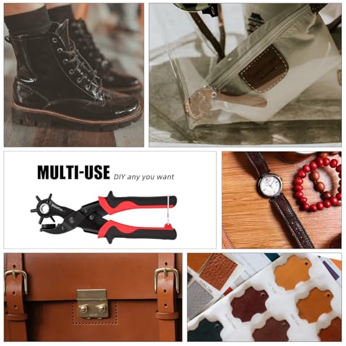 Foto de KingTool Juego de perforadores de cuero, perforadora rotativa súper resistente, herramienta para hacer varios tamaños de agujeros (imagen 7)