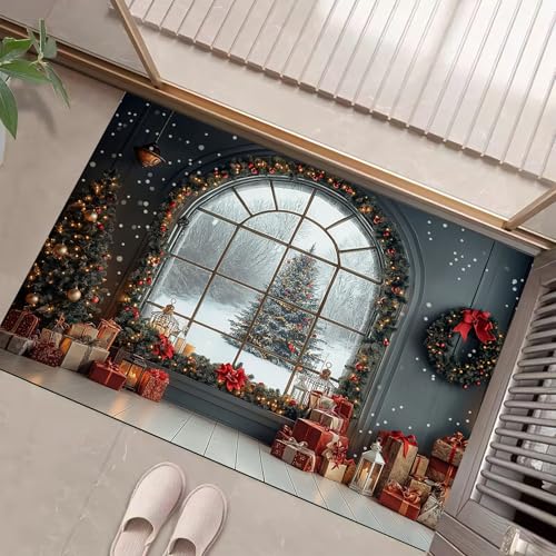 �N���X�}�X�f�R���[�V���� �􂦂�h�A�}�b�g �����p�A�c���[�K�[�����h ������L���b�`����}�b�g �z���� ����~�� ���^ ���ցA�����A���ʌ��ցA�����A�y�b�g�⌢�p ? 60 x 90 cm