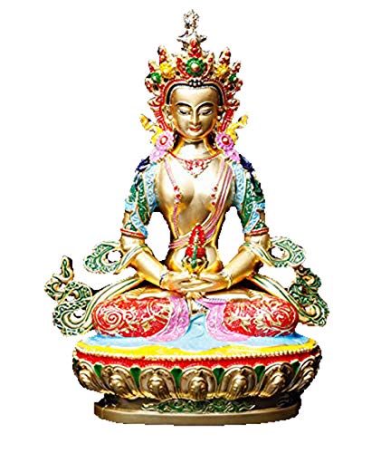 Statue en Laiton d'Amitabha Bouddha en dorure pour autel zen