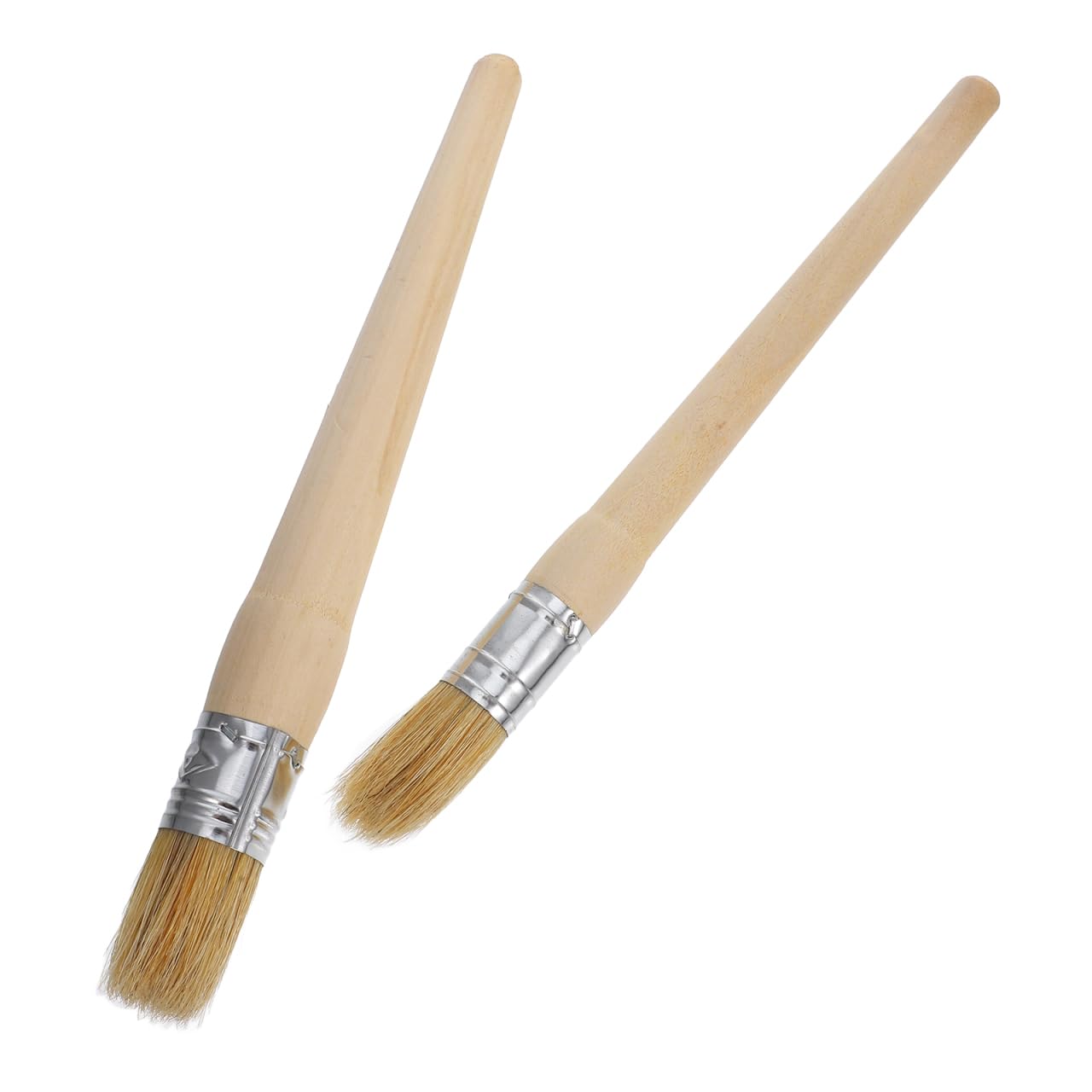 Pinceaux ronds acrylique aquarelle qui ne perdent pas leurs poils lot de 2 manches bois