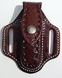 SNAP Knife Holder Dark BROWN Pancake Sheath for the Buck #112 Folding Hunting Knife