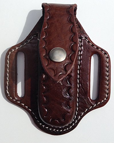 SNAP Knife Holder Dark BROWN Pancake Sheath for the Buck #112 Folding Hunting Knife