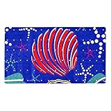 Alfombrillas de baño para bañera, alfombrillas de ducha con ventosas agujeros de drenaje, 15.7 x 27.9 pulgadas, antideslizante Ocean Scalops Shell