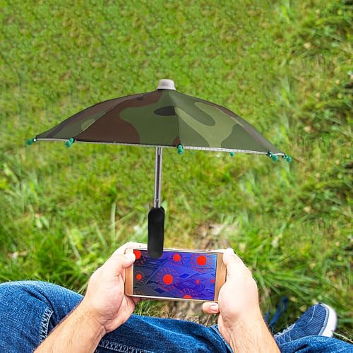 yakermur Paraguas Para Teléfono Móvil | Protección Anti-UV con Pinza - Accesorios de Teléfono Antideslumbramiento para Coche Playa Piscina Camping, camuflaje, Se référer au descriptif - imagen 7