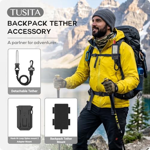 TUSITA Linka Zabezpieczająca do Plecaka Akcesori Kompatybilny z Garmin GPS Handhelds(Spine Mount 2)