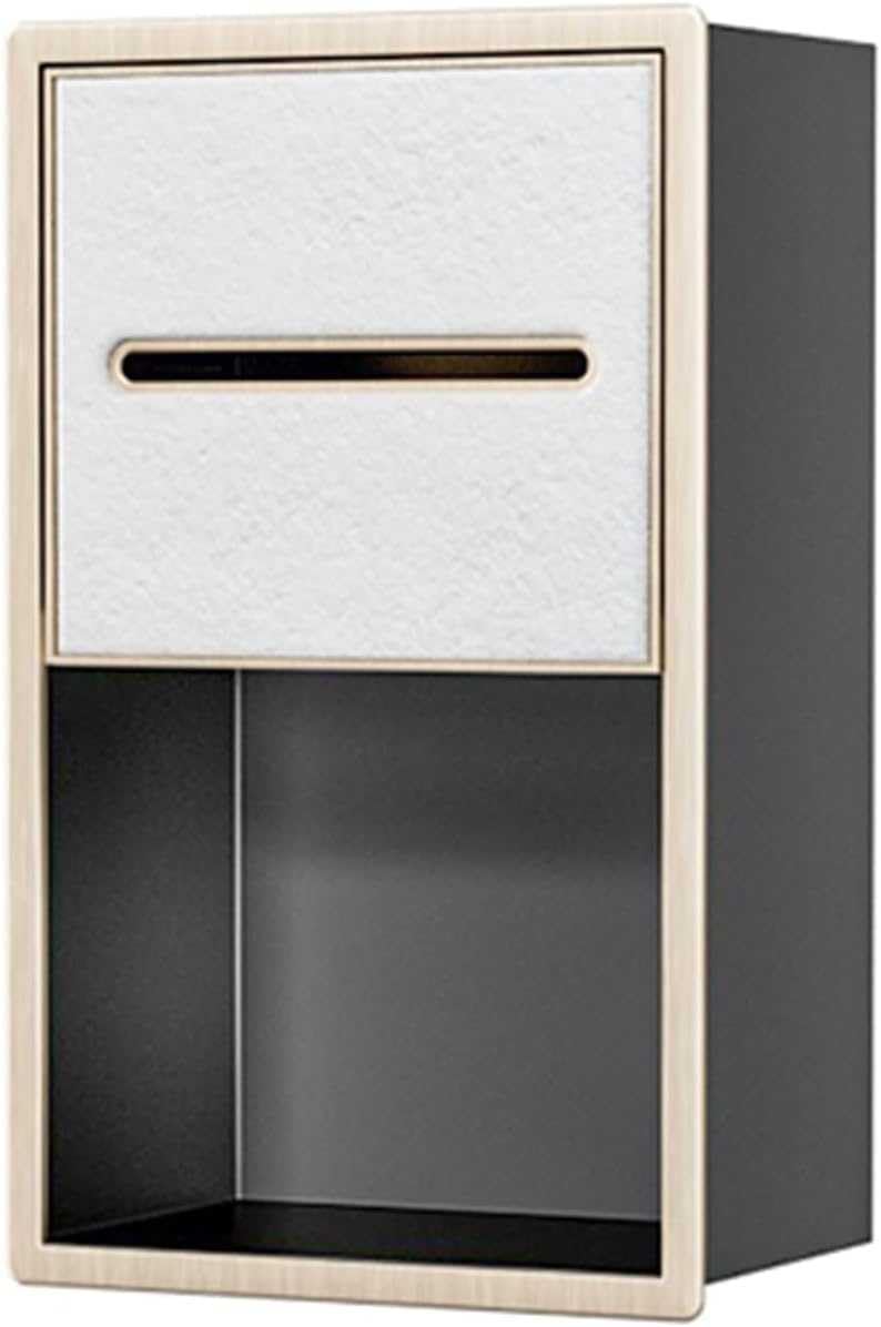 Recessed Wall Niche Toilet Paper Holder with Shelf, Space-Saving Bathroom Storage Accessory, No Tiles Required