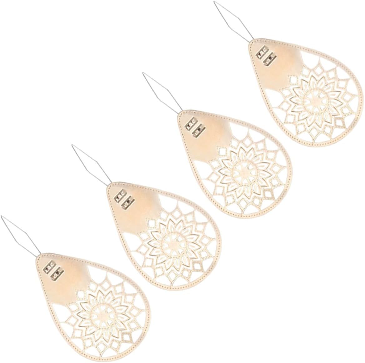 Healifty 4pcs Rose Gold Hollow Needle Threaders Portable Sewing Tools for Hand and Machine Needles Embroidery Floss Cross Stitch Accessories for Crafting