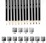 Ensemble de crayons de croquis professionnels pour adultes, crayons de croquis d'art pour artistes débutants (8B-2H). (24 pièces)