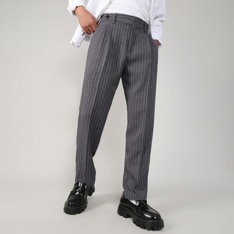 Image of CAHOOT Men's Trousers for Casual Wear | Tailored Fit | 4 Pockets | Trousers Crafted with Comfort Fit for Everyday Wear