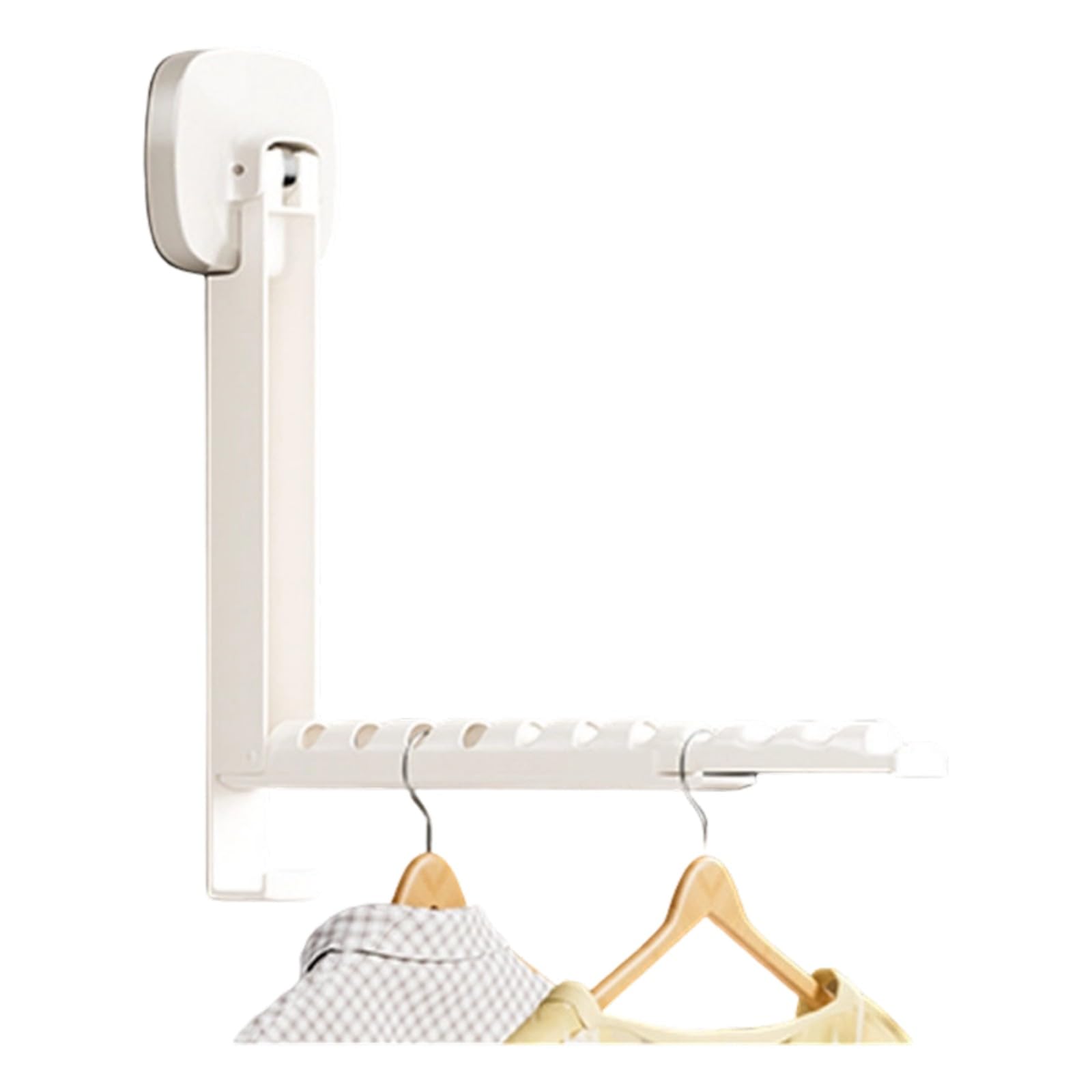 Kalttoy White Space Saving Foldable Suction Cup Clothes Hangers Strong Abs Design Holds Heavy Items Without Damaging Your Wall Waterproof Wall Drying Stand
