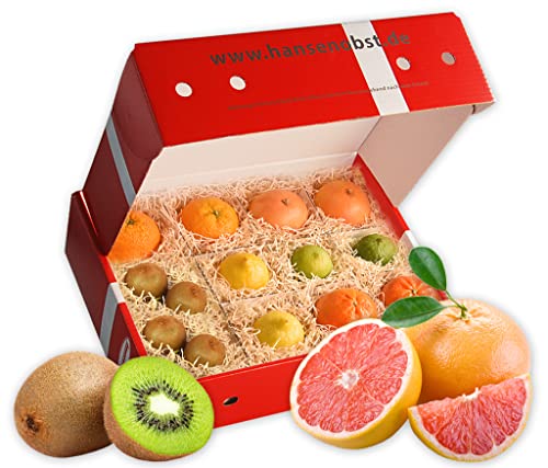 Hansen Obst - Geschenkbox - fruchtige Obst-Box - “Vitamin-C-Box” - Präsentkorb - Obst-Geschenkset - gefüllte Obstkiste - Obstbox mit frischem Obst 'Die Klassische'