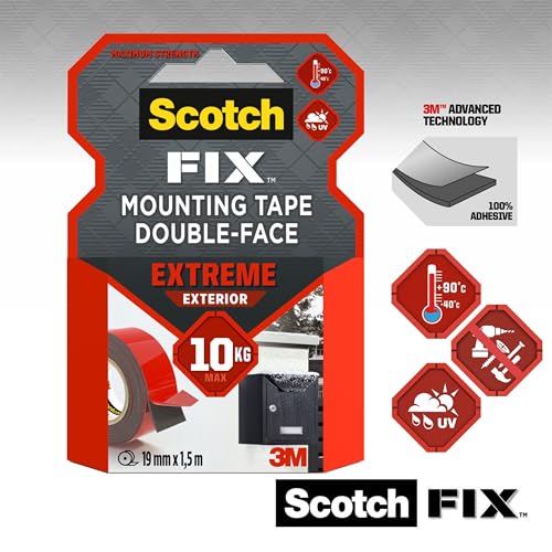 Scotch-FIX Extreme Doppelseitiges Außen-Montageband – 1 Rolle (19mm x 5m) – Ansicht 3