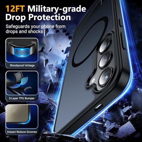 Image of SPIDERCASE Magnetic for Samsung Galaxy S24 Plus Case, [3 Stand Ways][ Military Grade Drop Protection] with Invisible Stand Shockproof Slim Case for Samsung Galaxy S24 Plus, Black