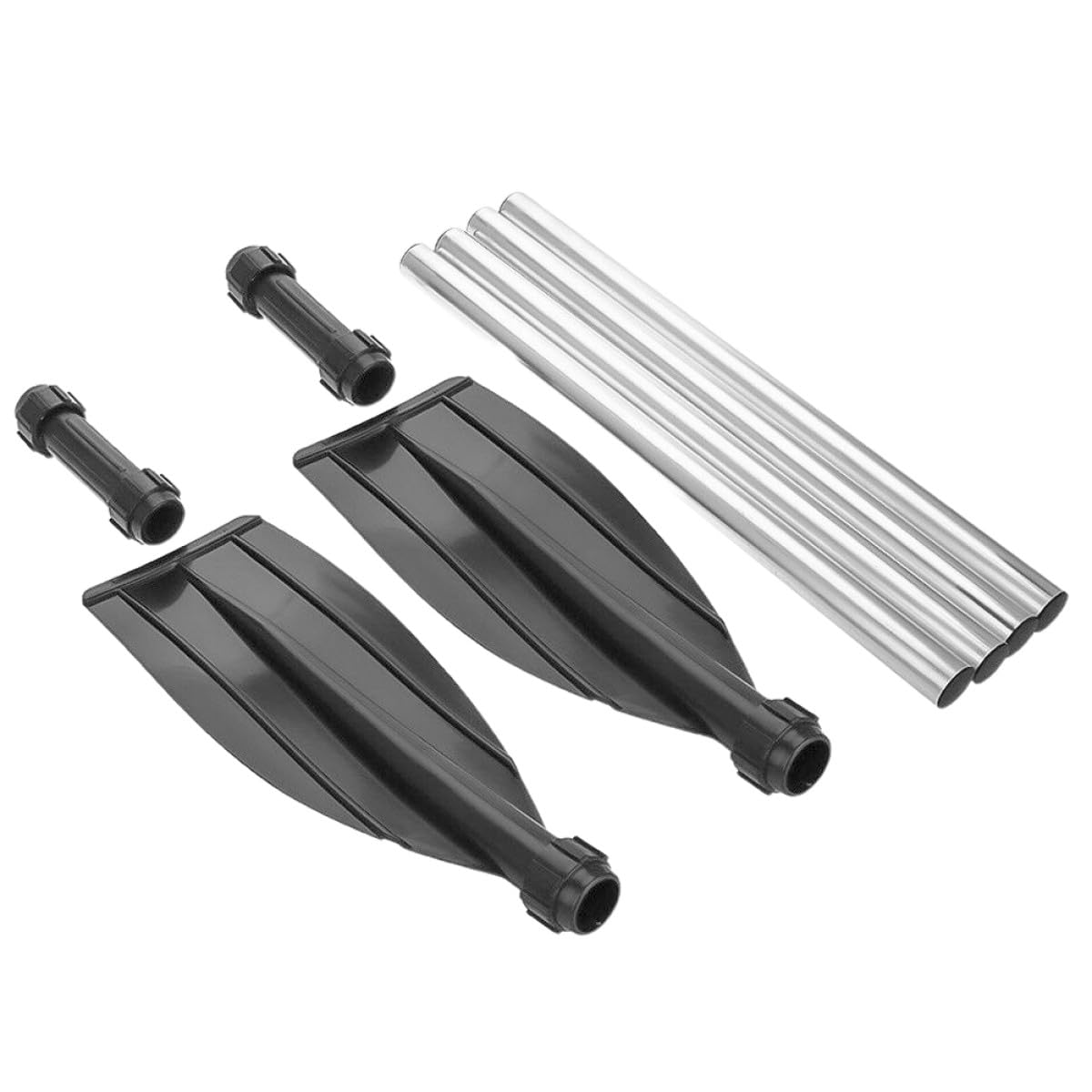 Abaodam Aluminium Doppelend Kajakpaddel 210cm Abnehmbar Leichtes Bootsruder mit Gerippten Blättern und Tropfringen Mehrzweckpaddel für Kajak Ruderboot und Floß