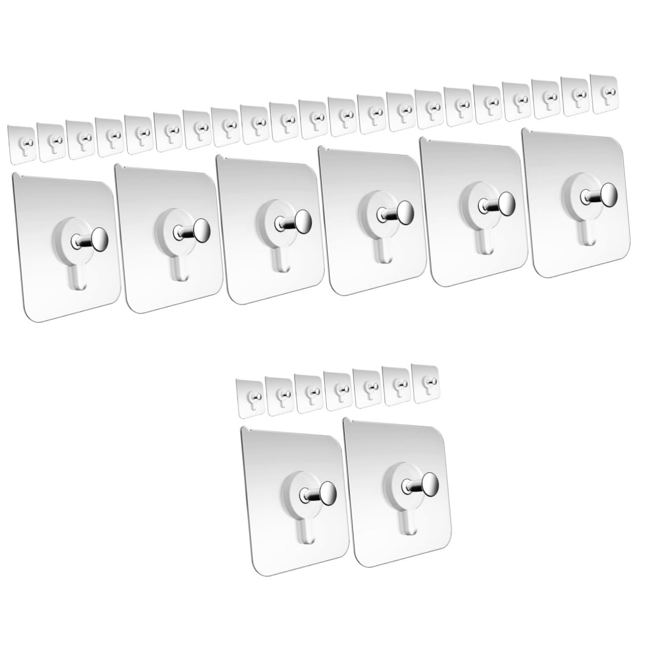 Crochets muraux adhésifs Operitacx lot de 120 cintres transparents amovibles pour cloisons