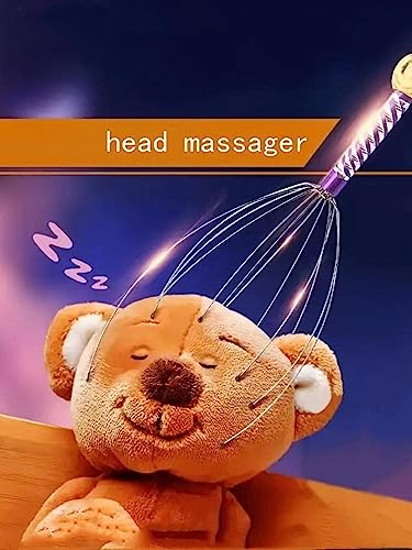 1 massageador de couro cabeludo, formigador portátil para massagem na cabeça, arranhador para relaxa