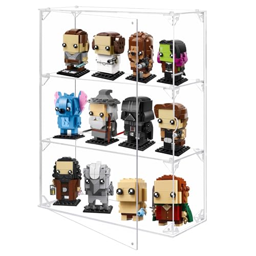 FHMIDIC Vitrina de Acrílico Transparente de 3 Capas Para Figuras Funko Pop, de Pared a Prueba de Polvo, Alternativa de Cristal Para Coleccionables, Lego, Modelos y Juguetes