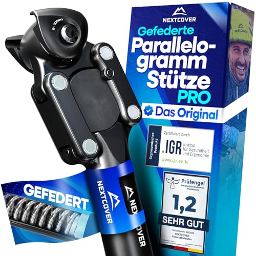 NEXTCOVER® Sattelstütze gefedert Parallelogramm - das Original - mit 27.2/30.9/31.6/34.9mm Durchmesser und [Comfort-Spring] Technologie I gefederte Sattelstütze, Sattelstange, Federsattelstütze