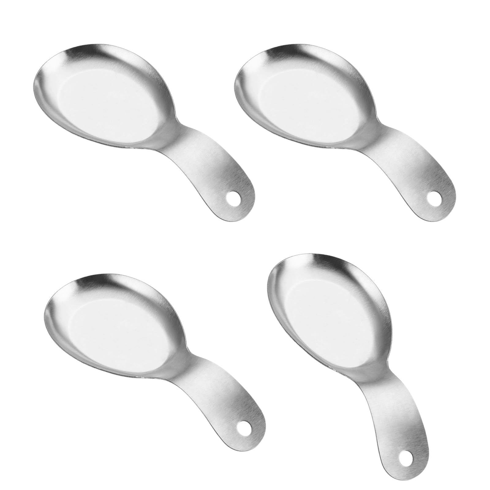 Tsophreniq 4PCS Kitchen Counter Spoon Rest Practical and Decorative Spatula and Ladle Rest Stainless Steel Accessories Rustless Spoon