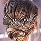 LQIOACU Kopfschmuck Hochzeit Blau, Kopfschmuck Braut, Haar Ranke Kristall Stirnband Sparly Leaf Haarrebe Teil Abschlussball Haarschmuck für Brautjungfer und Blumenmädchen